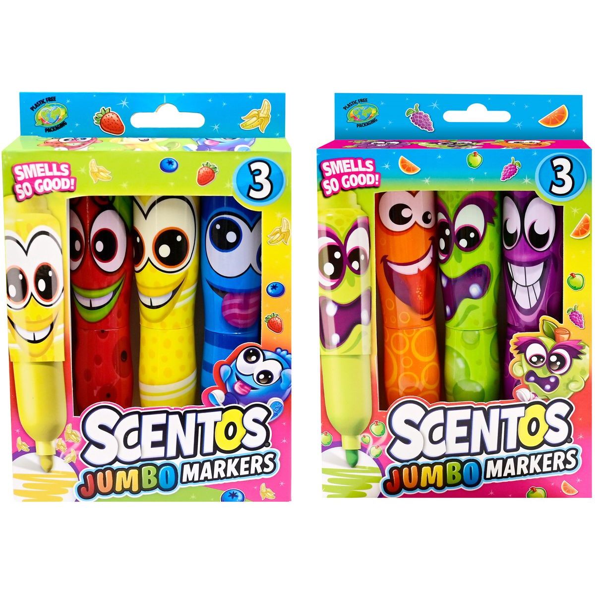 Alltoys Fixy voňavé Scentos Jumbo Funny Face 3ks