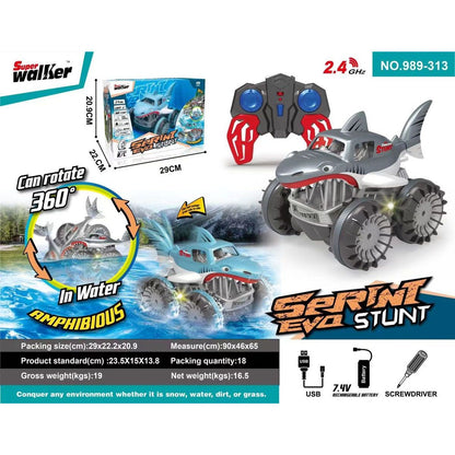 Alltoys Obojživelný žralok RC šedý