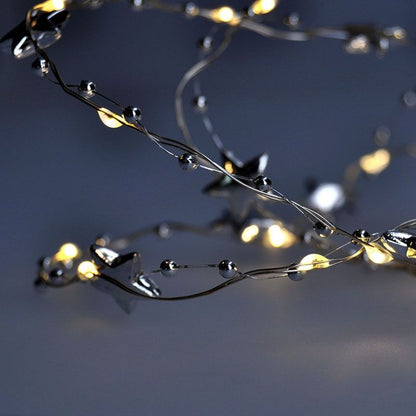 LED řetízek s dekoracemi, 20 LED řetěz, 1m, 2 x AA, IP20