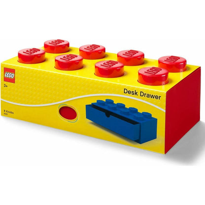 LEGO® stolní box 8 se zásuvkou 31,6 x 15,8 x 11,3 cm - červená