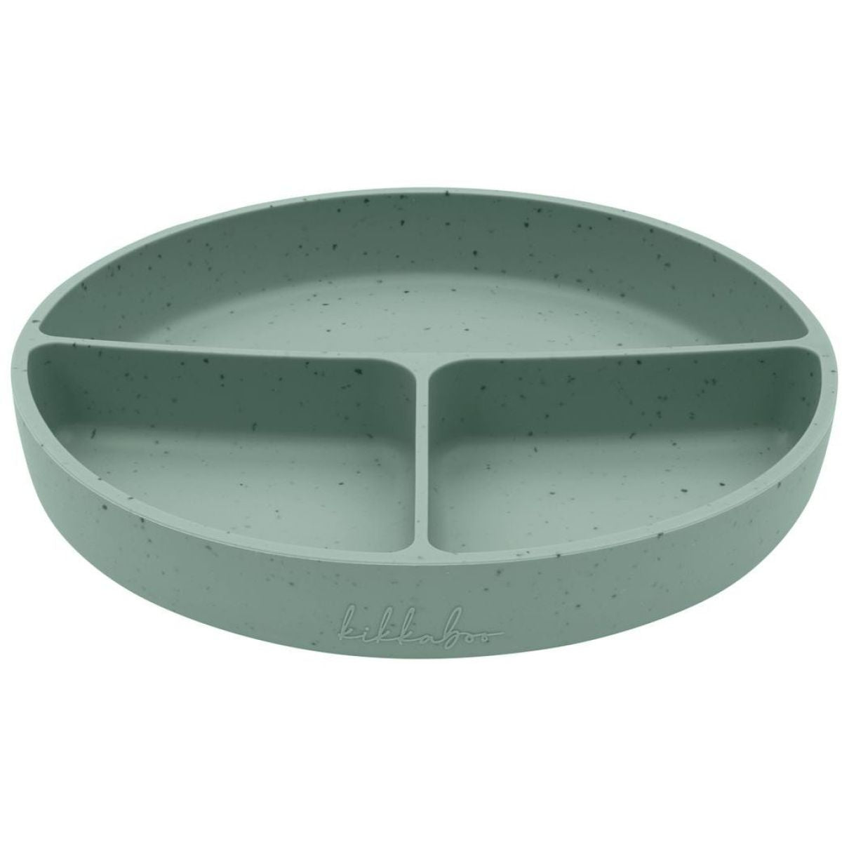 KikkaBoo Talíř dělený s přísavkou Platinum Silicone Sage