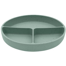 KikkaBoo Talíř dělený s přísavkou Platinum Silicone Sage