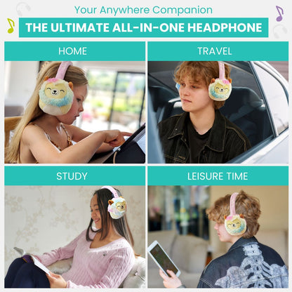 Lazerbuilt Squishmallows Plush Bluetooth Headphones - Leonard