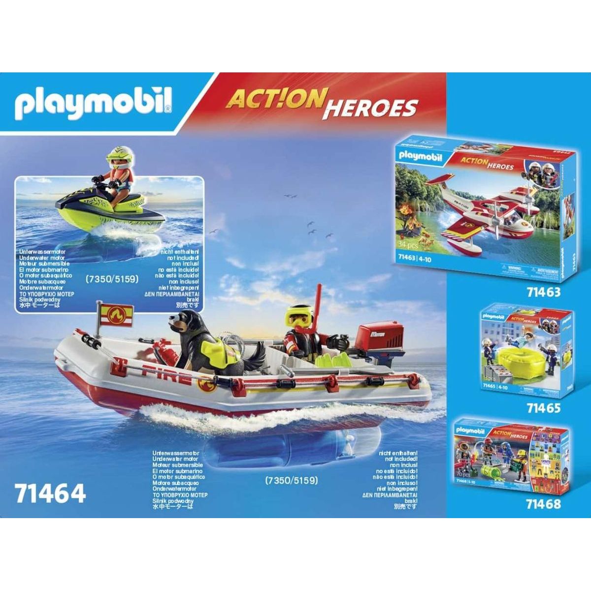 PLAYMOBIL® 71464 Hasičský člun s vodním skútrem