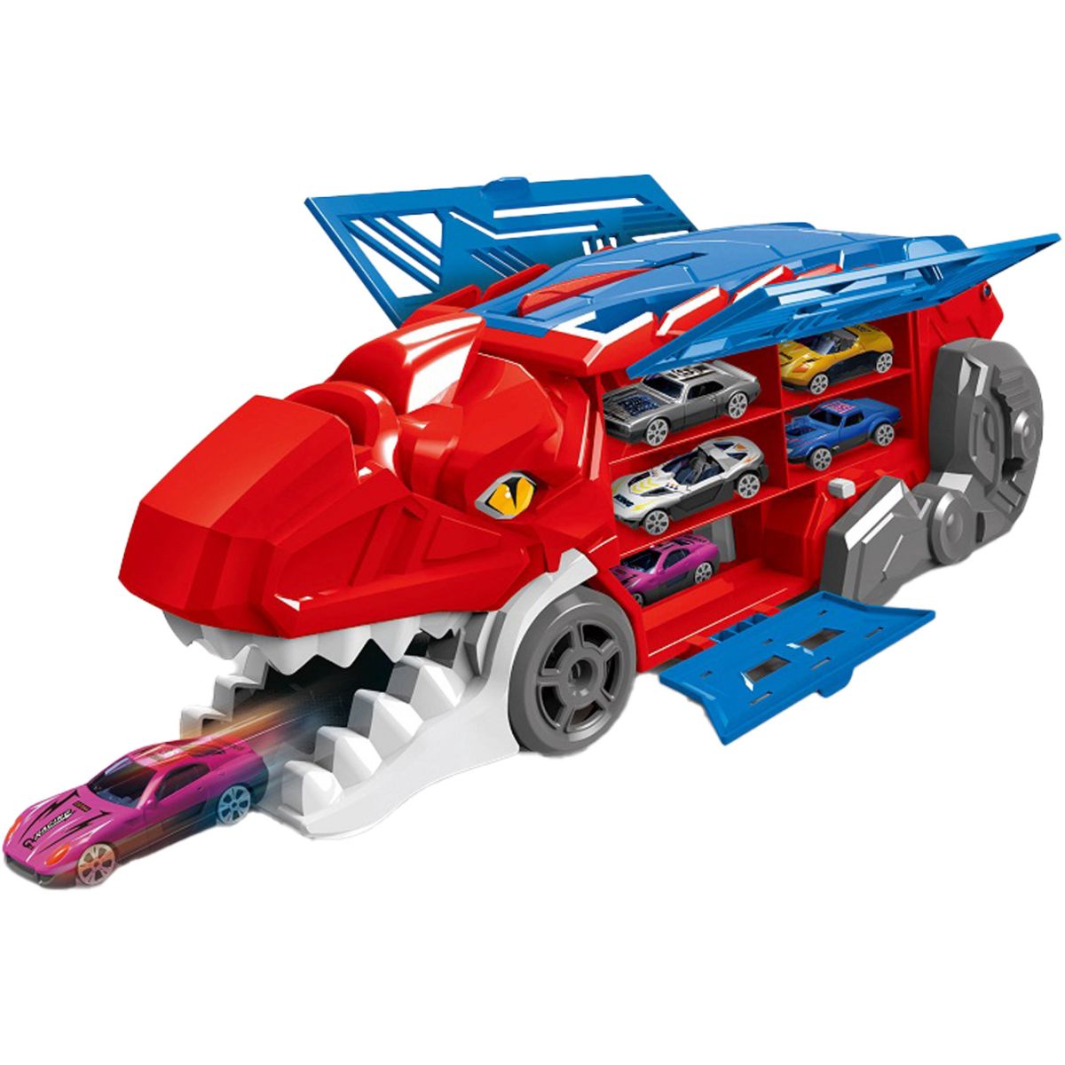 Sparkys Transformující se dinosaurus 2v1 garáž s katapultem