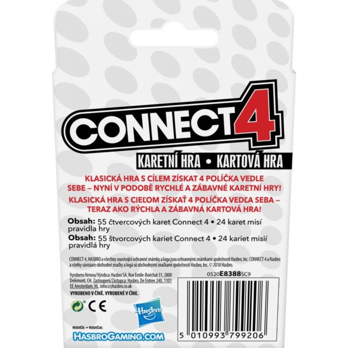 Hasbro Karetní hra Connect 4 CZ-SK verze