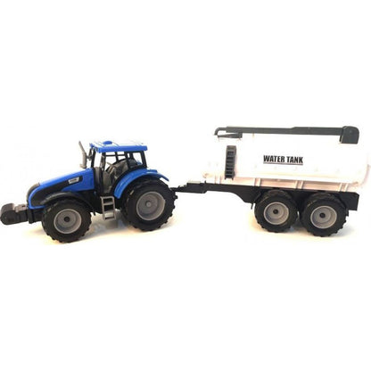 Alltoys Traktor na setrvačník s cisternou modrý