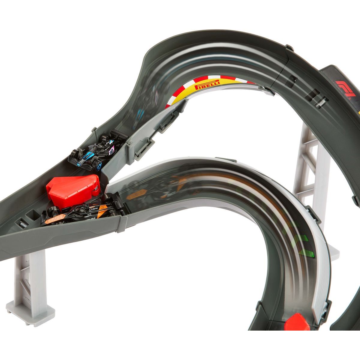 Hot Wheels JDY15 Racing Formule 1 Startovací dráha, F1 sada se 3 angličáky