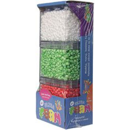Ultra Foam mix balení 3 ks - zelená, červená, bílá modelovací hmota