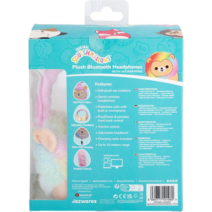 Lazerbuilt Squishmallows Plush Bluetooth Headphones - Leonard