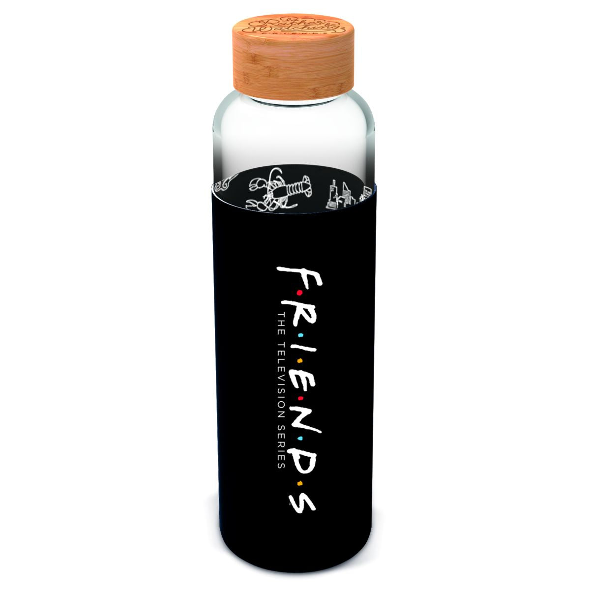 Stor S.L. Skleněná láhev s návlekem 585 ml, Přátelé