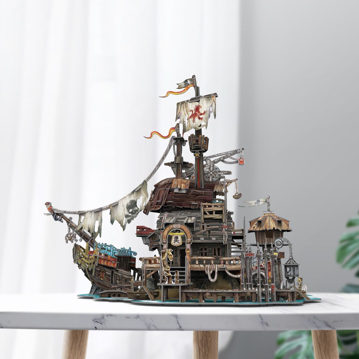 CubicFun Puzzle 3D Pirátský přístav Tortuga 218 dílků