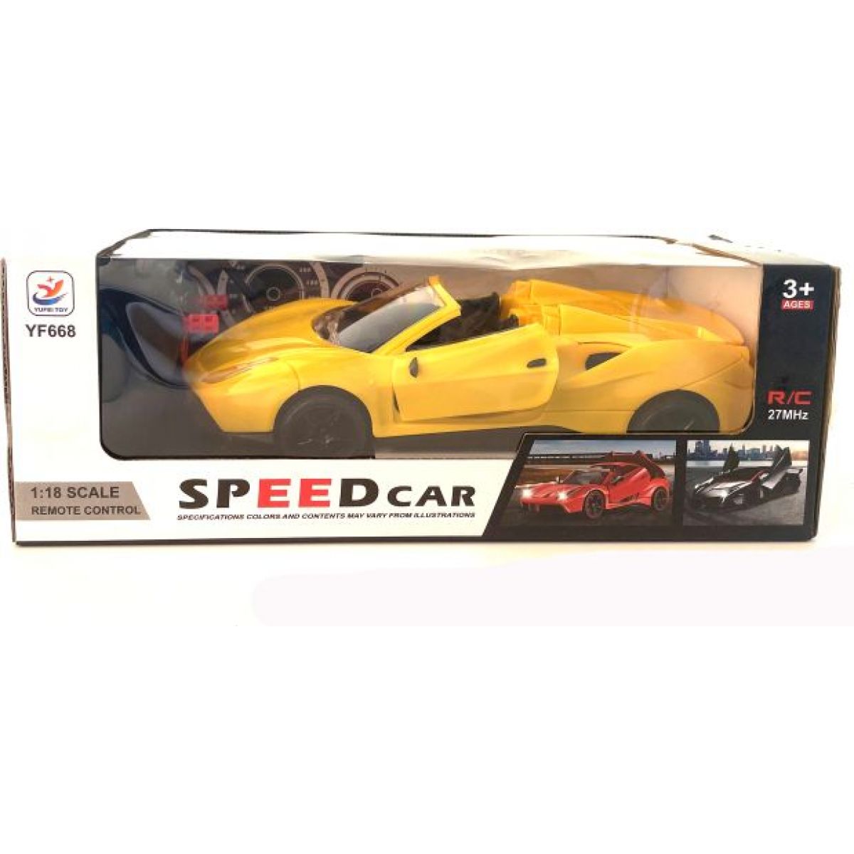 Alltoys Sportovní RC auto 1 : 18 (38) žlutý kabriolet