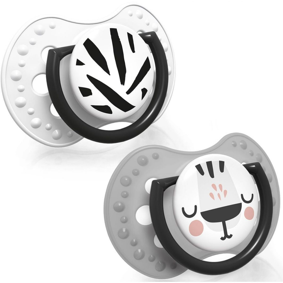 LOVI Dudlík silikonový dynamický Salt & Pepper 6-18 m 2 ks