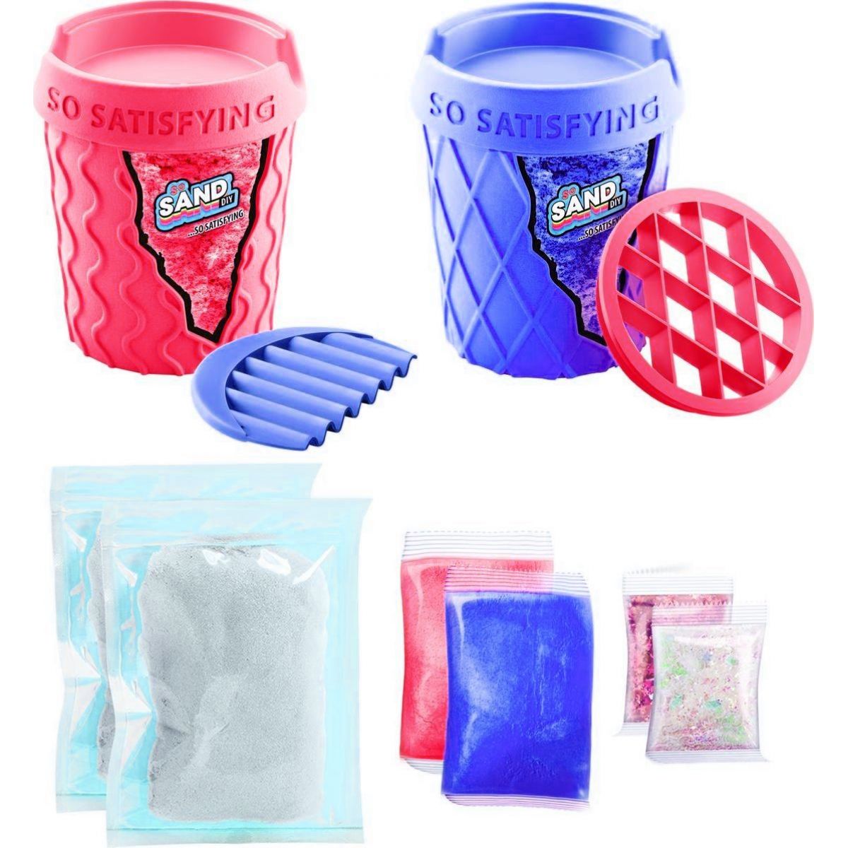 So Sand kouzelný písek 2pack růžový s modrým