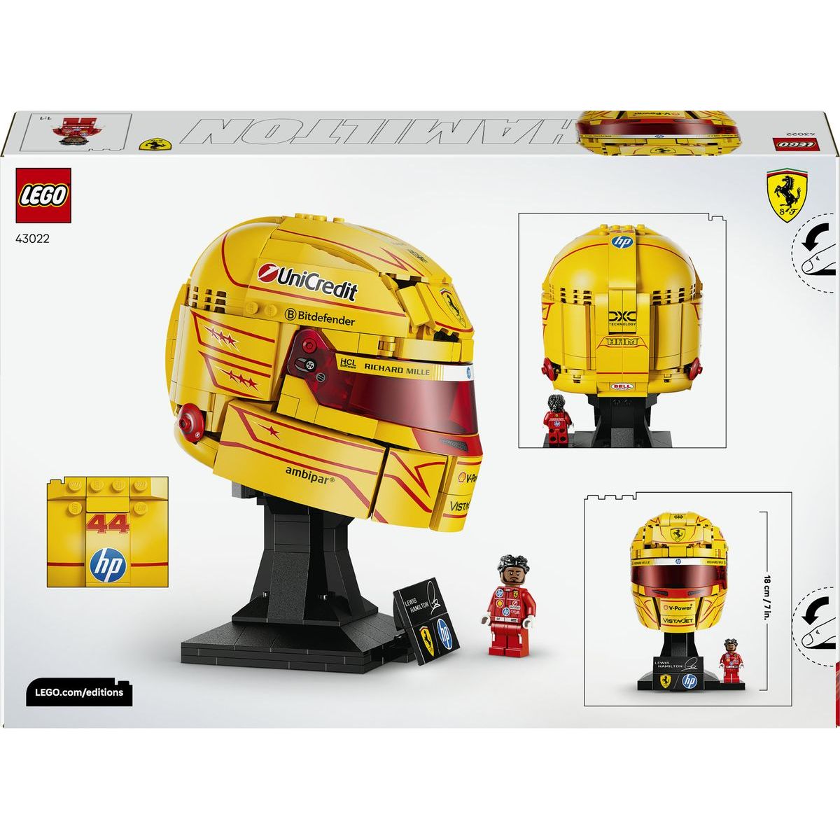 LEGO® Editions 43022 Helma Lewis Hamilton ze Scuderia Ferrari HP