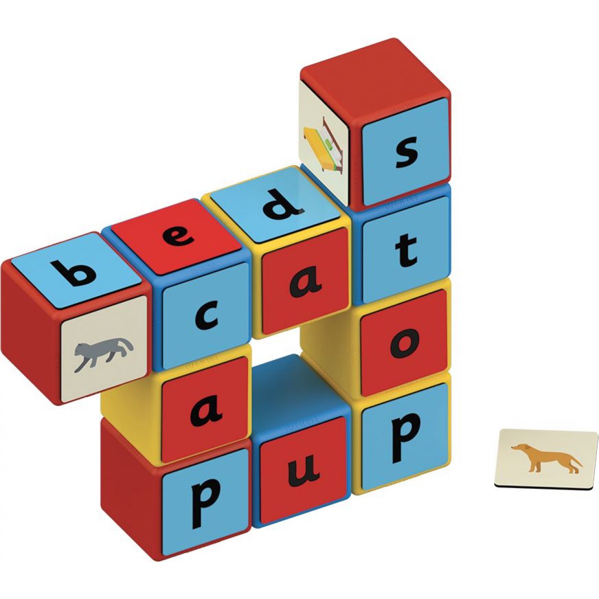 Geomag Magicube Word Building Recycled Clips 55 dílků