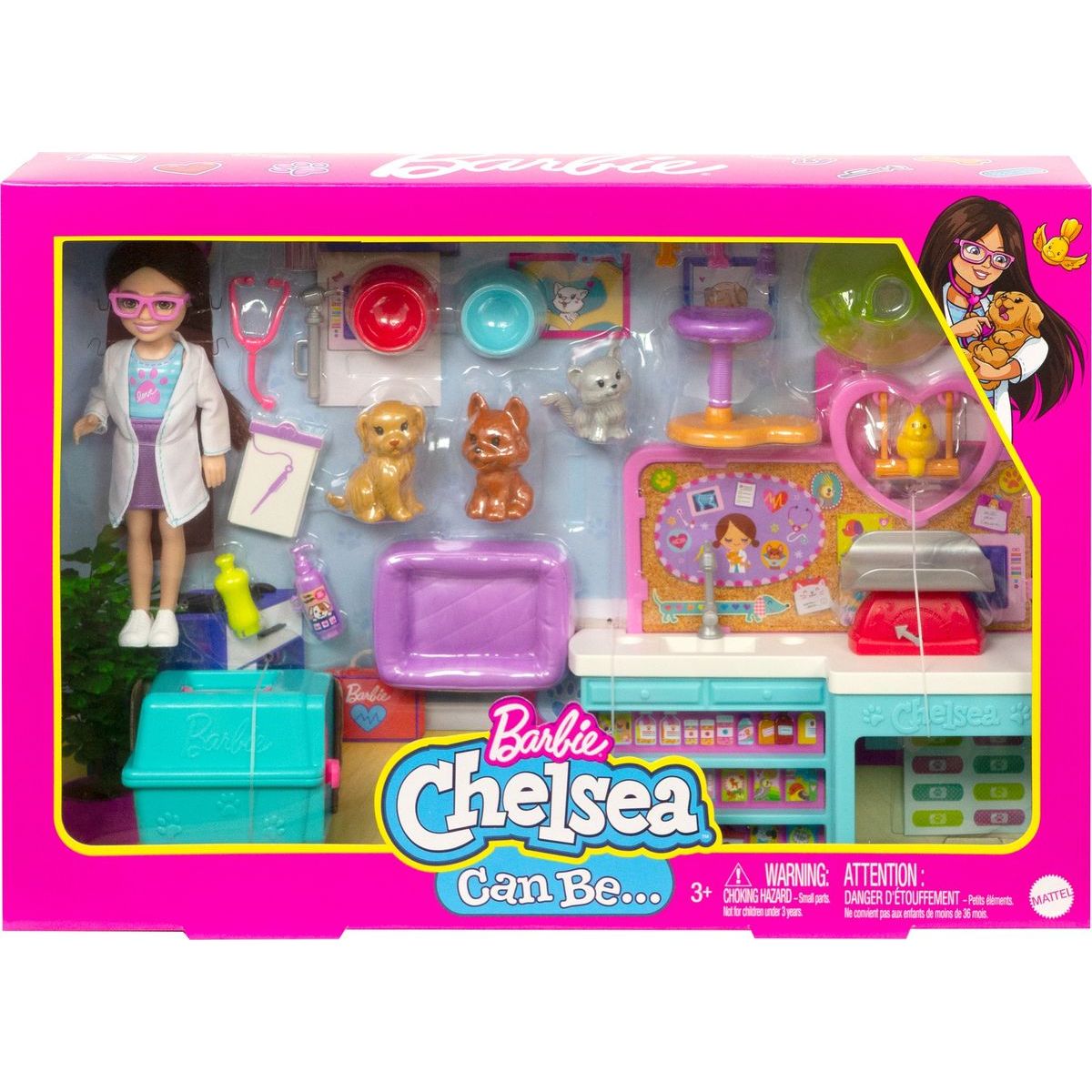 Mattel Barbie Chelsea veterinářka herní set