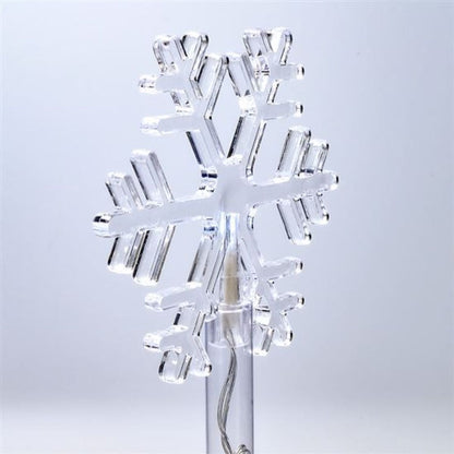 LED zahradní osvětlení, sněhové vločky, 5 ks, 15 x LED, zapichovací, 3 x AA