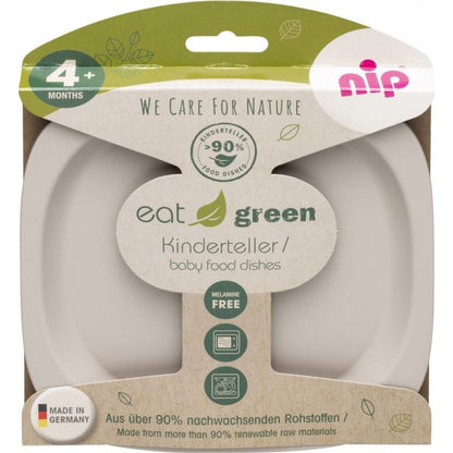 NIP green line talířek, 2 ks, grey - brown