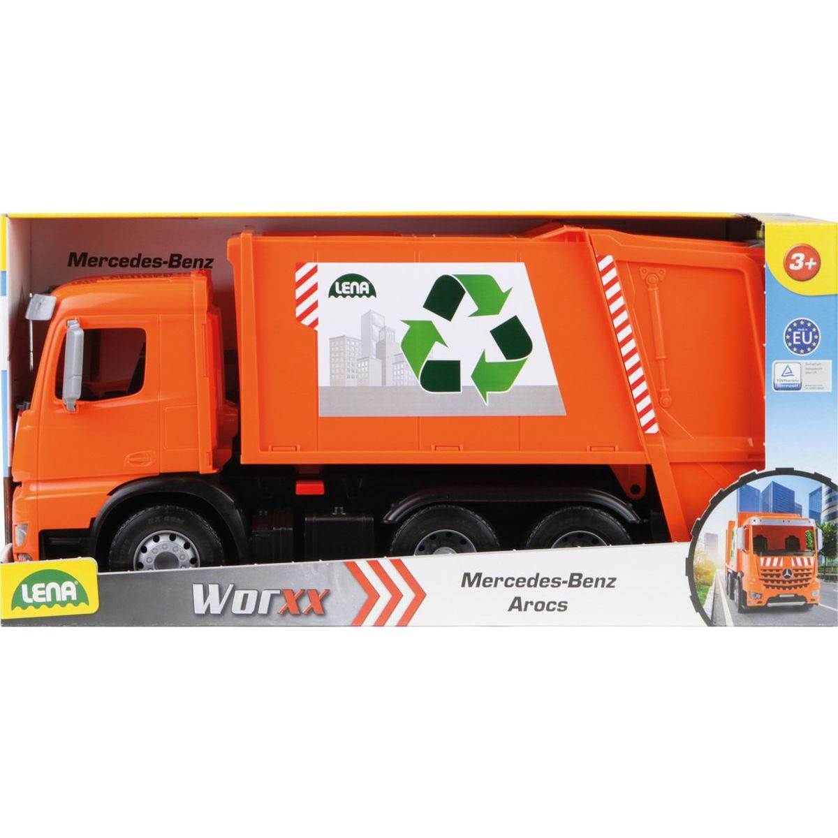 Lena 4614 Mercedes Arocs popelář v kartónu