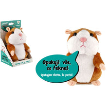Teddies Plyšový křeček Mireček opakující věty 18 cm
