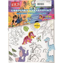 Ubrousky vybarvovací dinosauři (12 ks)