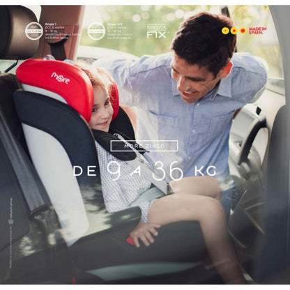 More Ziklo 123 Isofix autosedačka 9-36 kg, U.Grey