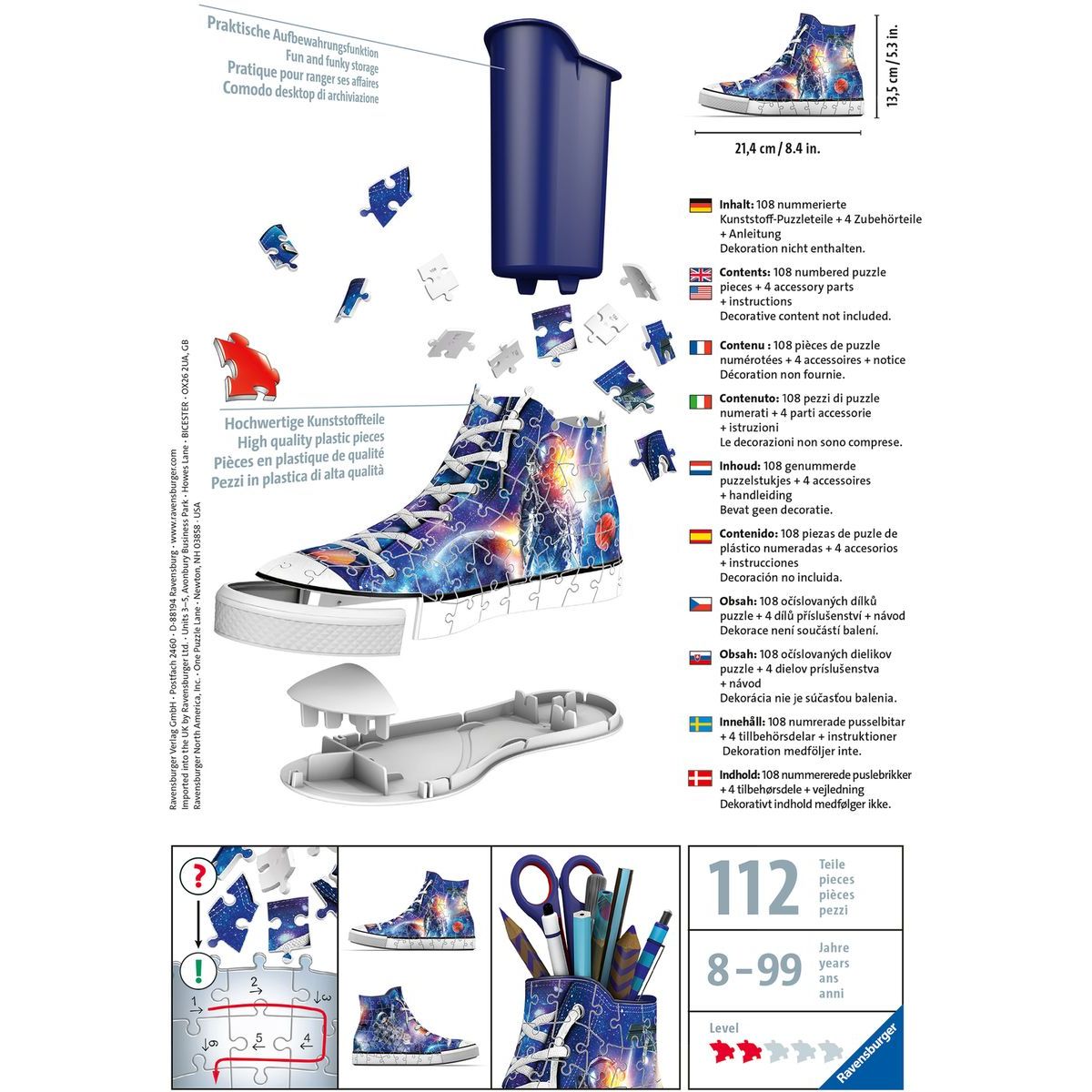 Ravensburger 3D Puzzle Kecka Astronauté 108 dílků