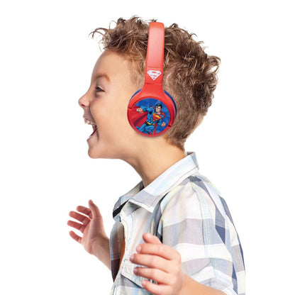 Lexibook 2v1 bluetooth skládací sluchátka Superman s limitem hlasitosti