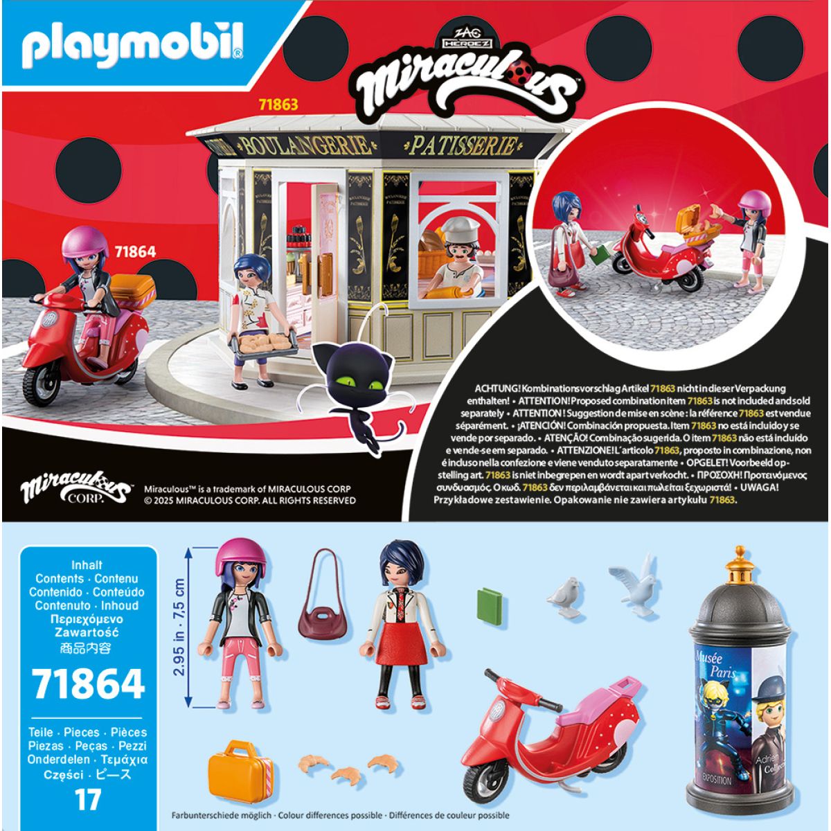 Playmobil Kouzelná Beruška a Černý kocour: Marinettin skútr