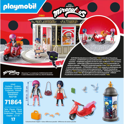 Playmobil Kouzelná Beruška a Černý kocour: Marinettin skútr
