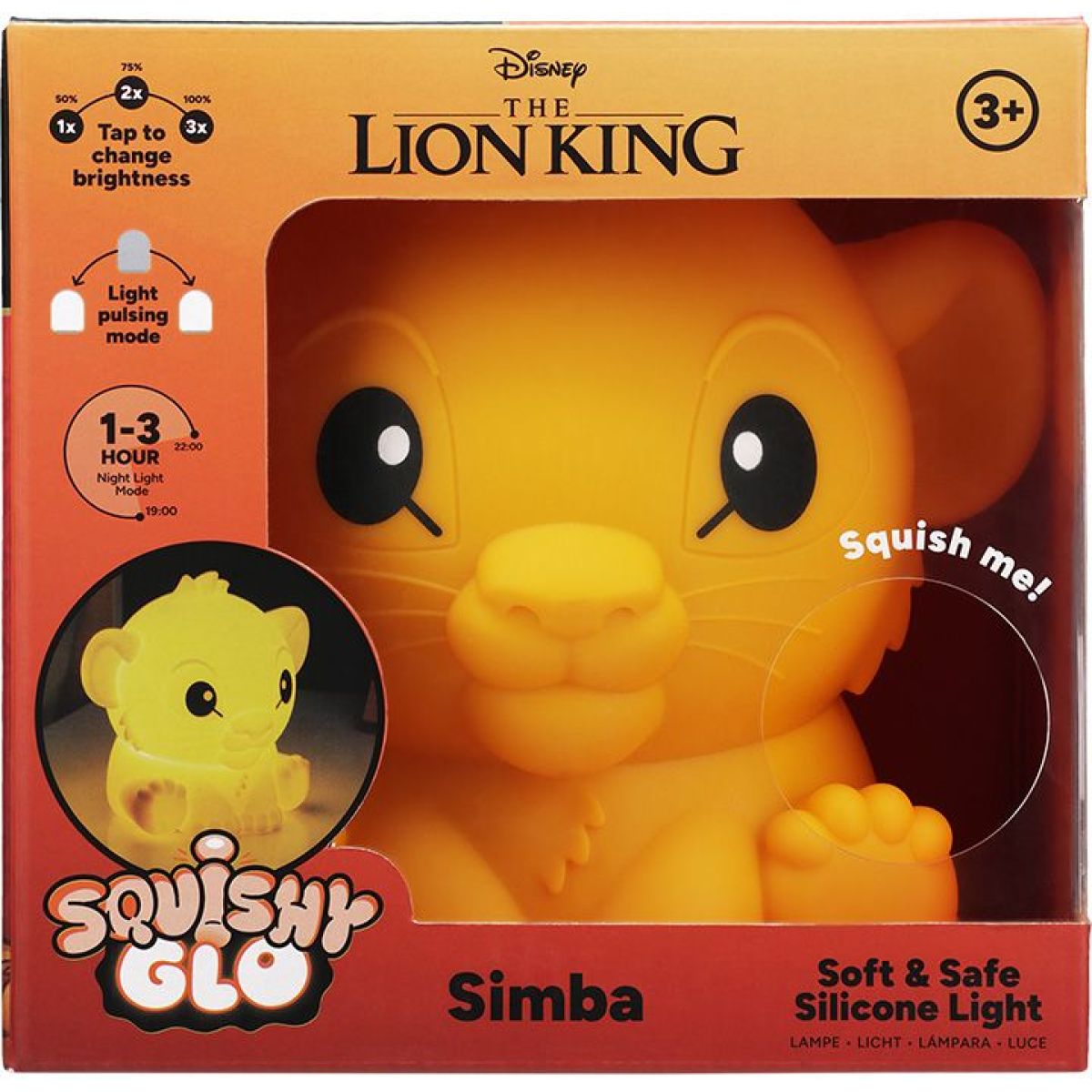 Paladone Simba světlo SquishyGlo silikonové