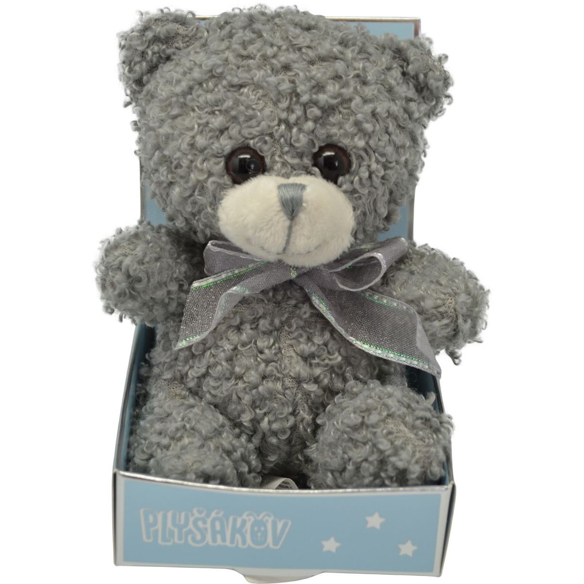 Sparkys PLYŠÁKOV - Medvídek s mašlí 12 cm šedý