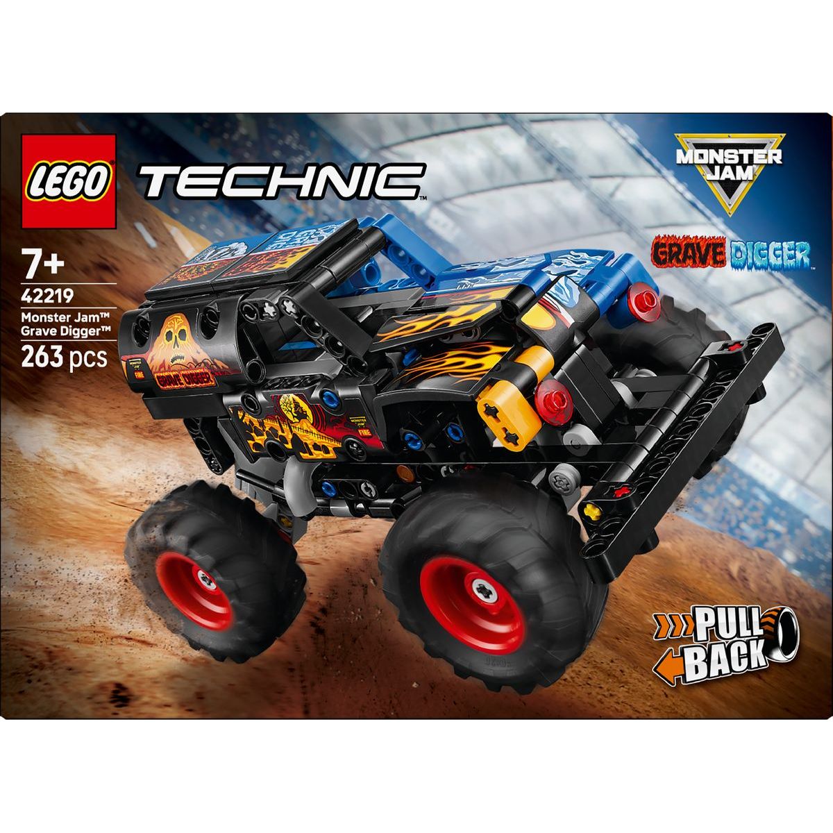 LEGO® 42219 Monster Jam™ Grave Digger™ Oheň a led