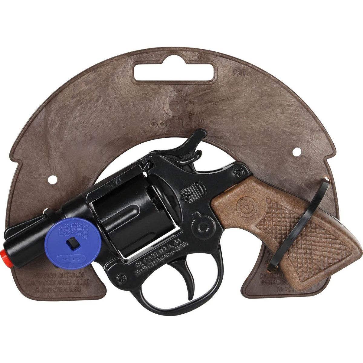 Policejní revolver kovový černý 8 ranný