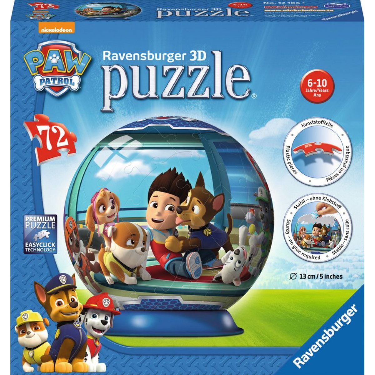 Ravensburger 3D Puzzle Tlapková patrola 72 dílků