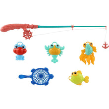 Teddies Hra ryby rybář s prutem 45cm plast 4 barvy na kartě 17x58cm