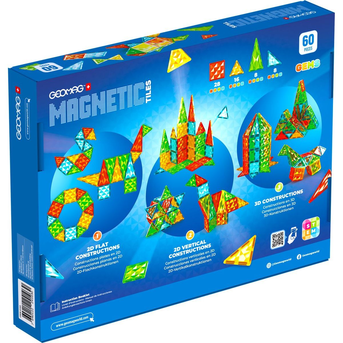 Geomag Magnetic Tiles 60 dílků