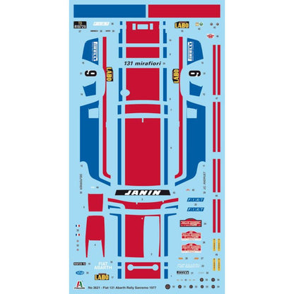 Italeri Model Kit auto 3621 Fiat 131 Abarth 1977 San Remo Rally Winter (1:24) - Poškozený obal