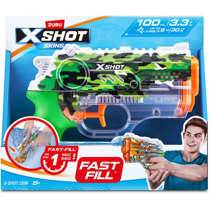 X-SHOT Vodní pistole Nano Fast fill Skins - vlny