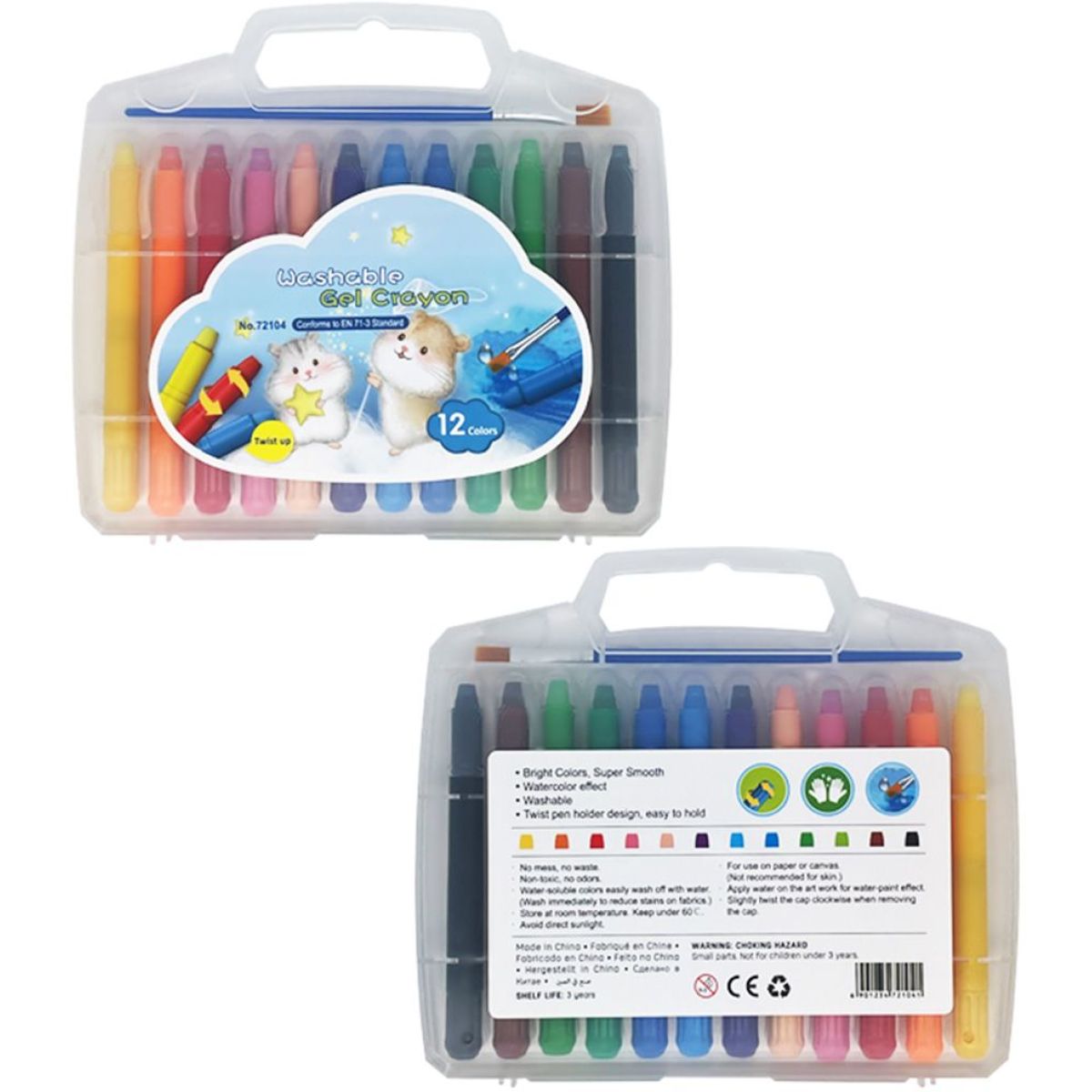 Sparkys CreaFun - Gelové omyvatelné pastelky 12 barev