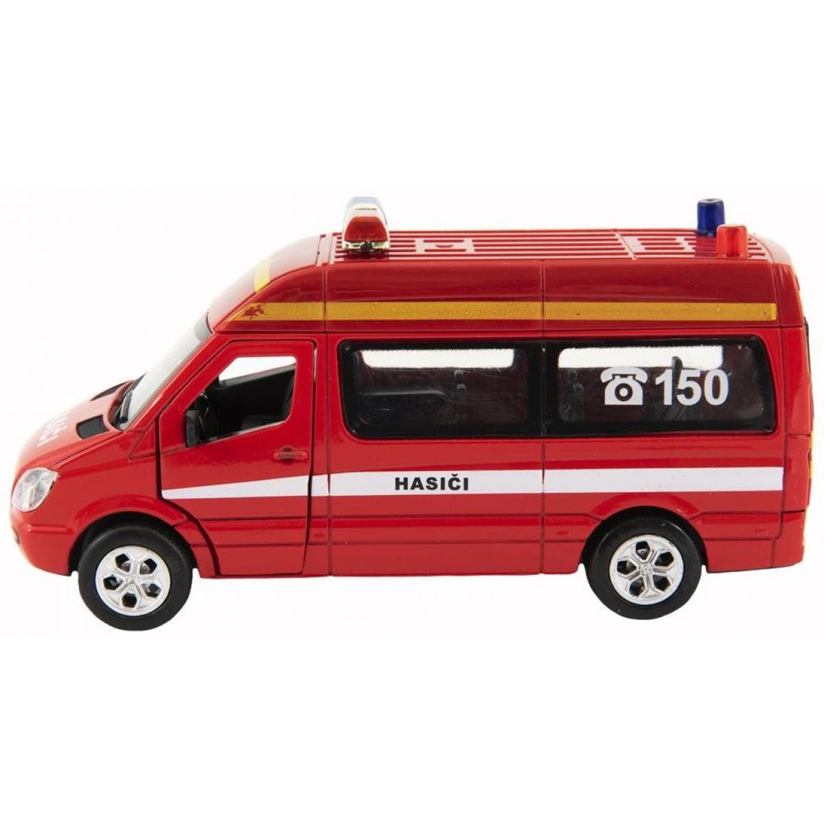Teddies Auto hasiči 15cm na baterie se světlem se zvukem