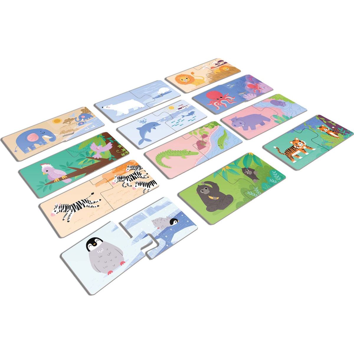 KukiKuk - Véééliké puzzle duo Kde bydlí zvířátka