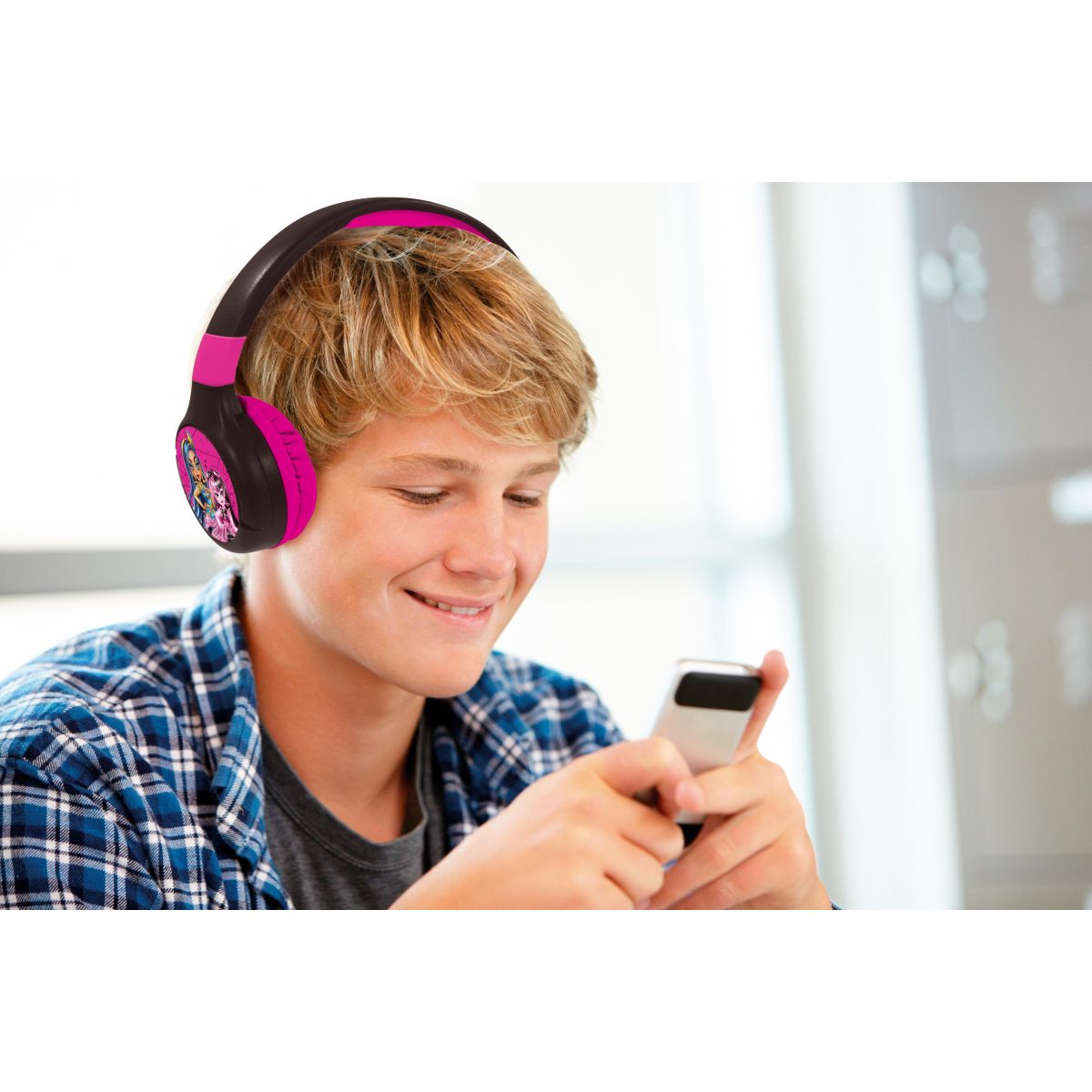 Lexibook 2v1 bluetooth skládací sluchátka Monster High s limitem hlasitosti