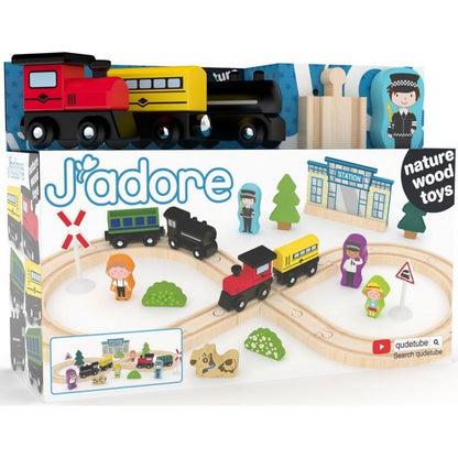 J'ADORE Hrací set vlakové nádraží - 34 ks