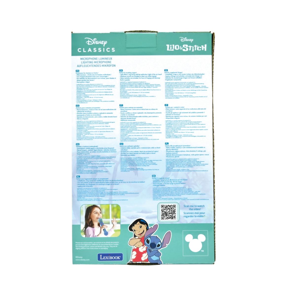 Lexibook Svítící mikrofon Stitch s melodiemi