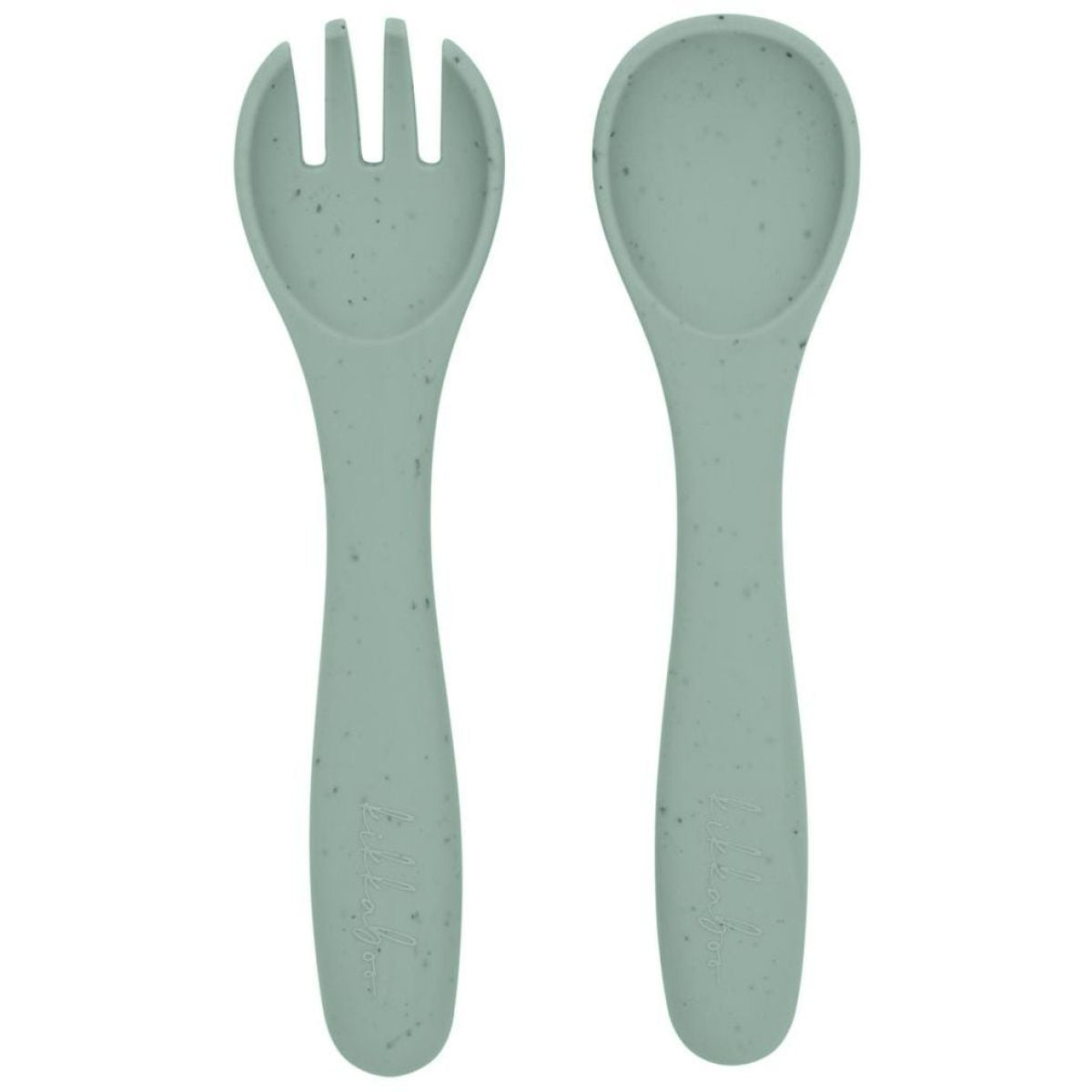 KikkaBoo Jídelní sada 5-dílná Platinum Silicone Sage