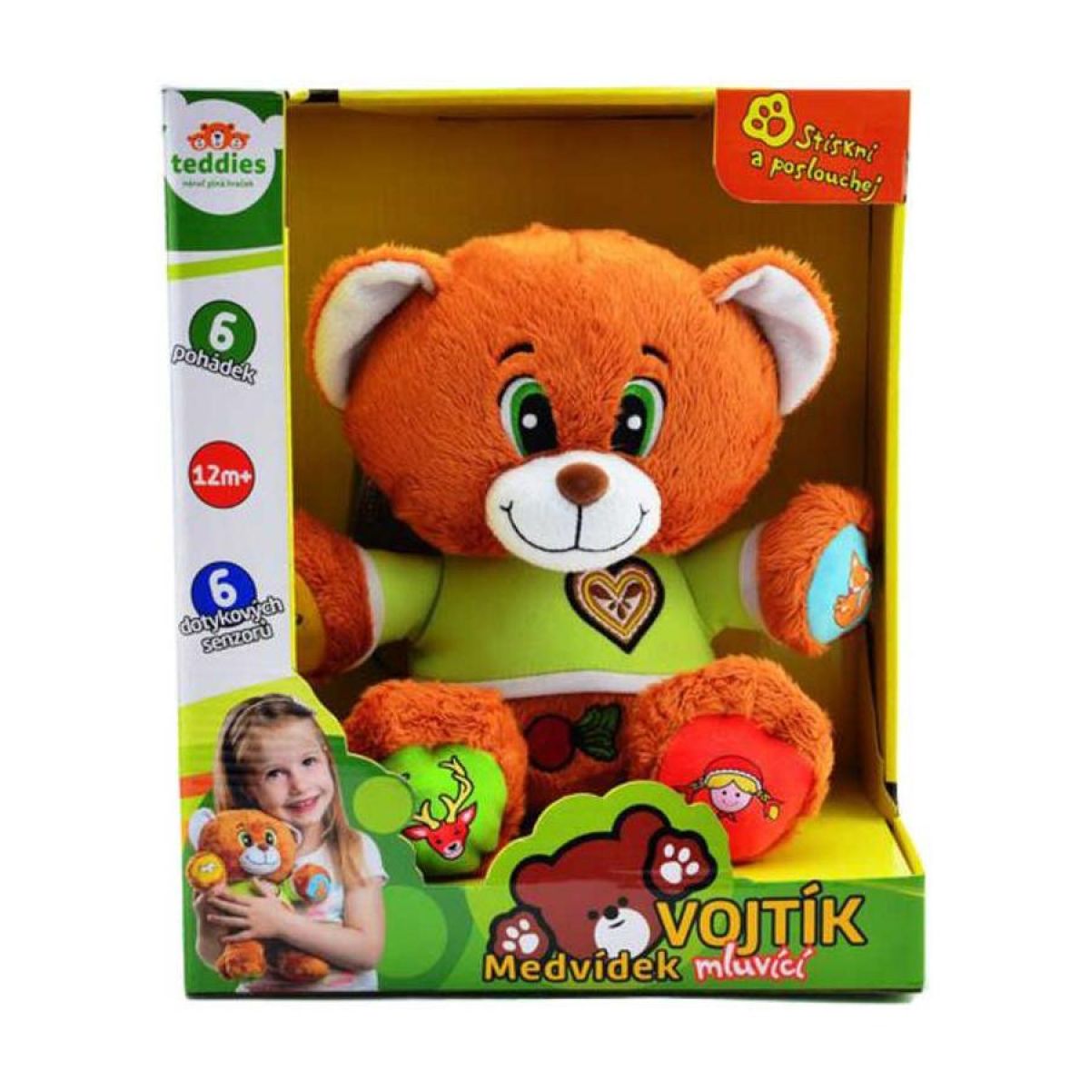 Medvěd Vojtík pohádkový česky mluvící 30cm