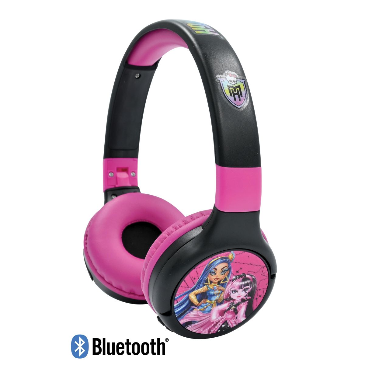 Lexibook 2v1 bluetooth skládací sluchátka Monster High s limitem hlasitosti
